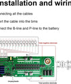 BMS 8S-16S 24V-48V 100A/150A Heimenergiespeicher BMS 1A/2A Aktive Balance Integriertes Bluetooth mit RS485 CAN für Solarsystem