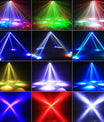 Luz de escenario 4 en 1 RGBW de 120W, efecto de iluminación Moving Head, luz láser, foco para fiesta con mando a distancia para discoteca, DJ, bar y cumpleaños