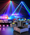 Luz de escenario 4 en 1 RGBW de 120W, efecto de iluminación Moving Head, luz láser, foco para fiesta con mando a distancia para discoteca, DJ, bar y cumpleaños