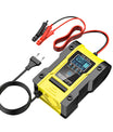 12V 6A 24V 3A Auto-Motorrad-Batterieladegerät, Intelligentes Multifunktions-Reparatur-Batterieladegerät mit Temperaturerkennung für Blei-Säure-AGM-Gel-Tiefzyklus-Lithium-LiFePO4-Batterien