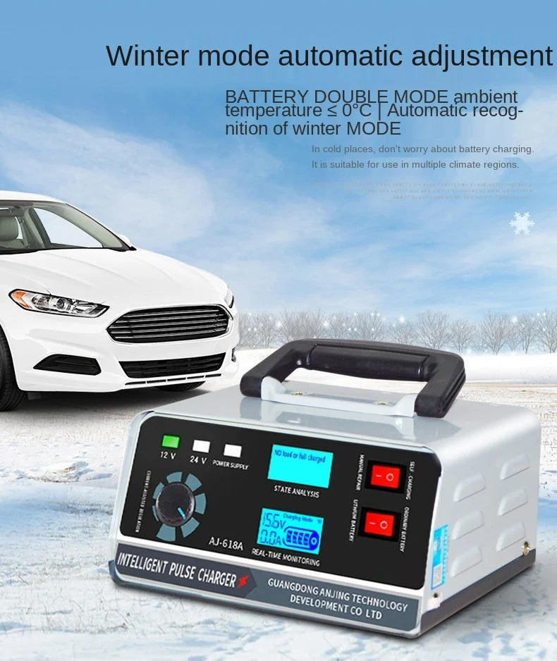 Smart Batterie Ladegerät 12V 30A/24V 15A Automotive Batterie Ladegerät Erhaltung Smart Puls Reparatur für Auto Lkw Boot Motorrad