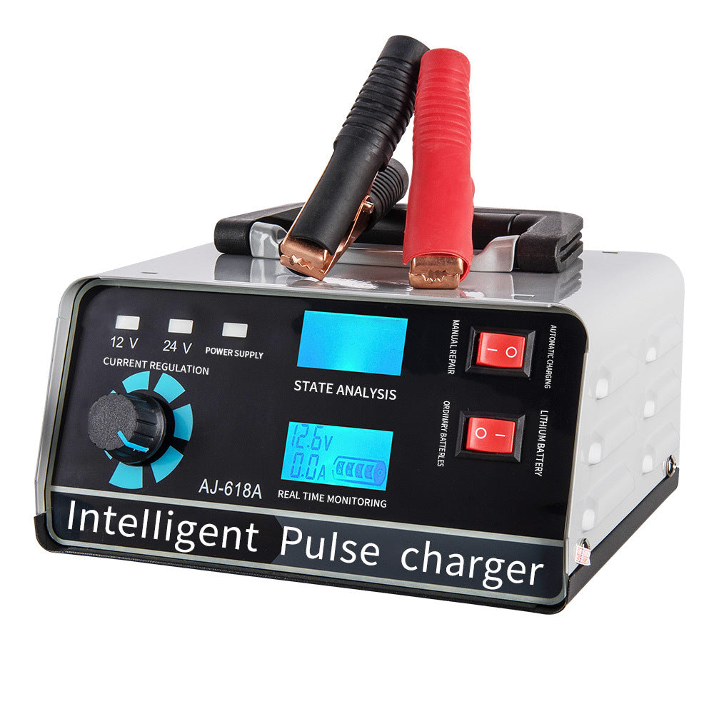 Smart Batterie Ladegerät 12V 30A/24V 15A Automotive Batterie Ladegerät Erhaltung Smart Puls Reparatur für Auto Lkw Boot Motorrad