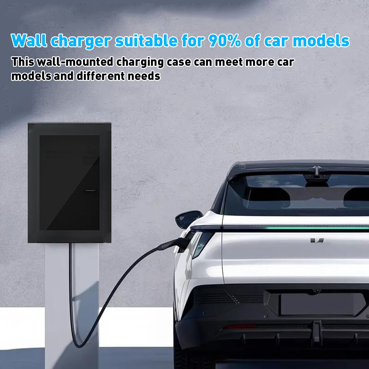 NOEIFEVO Wallbox Wetterschutz,Ladebox für EV-Ladegeräte – Diebstahlsichere Schutzbox für Ladestationen, Regenschutz UV,Mit Zahlenschloss und Schlüssel