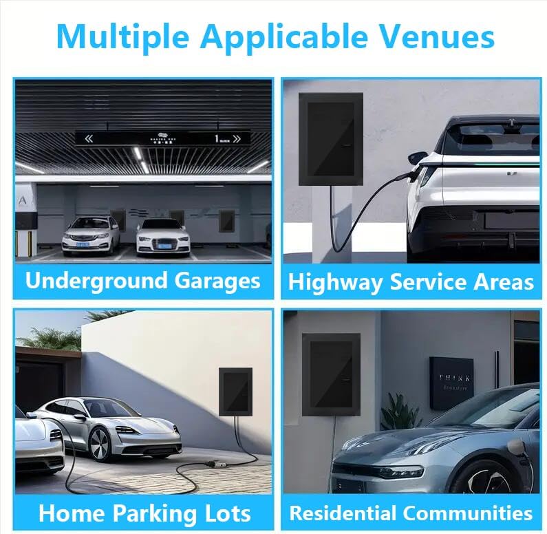 NOEIFEVO Wallbox Wetterschutz,Ladebox für EV-Ladegeräte – Diebstahlsichere Schutzbox für Ladestationen, Regenschutz UV,Mit Zahlenschloss und Schlüssel