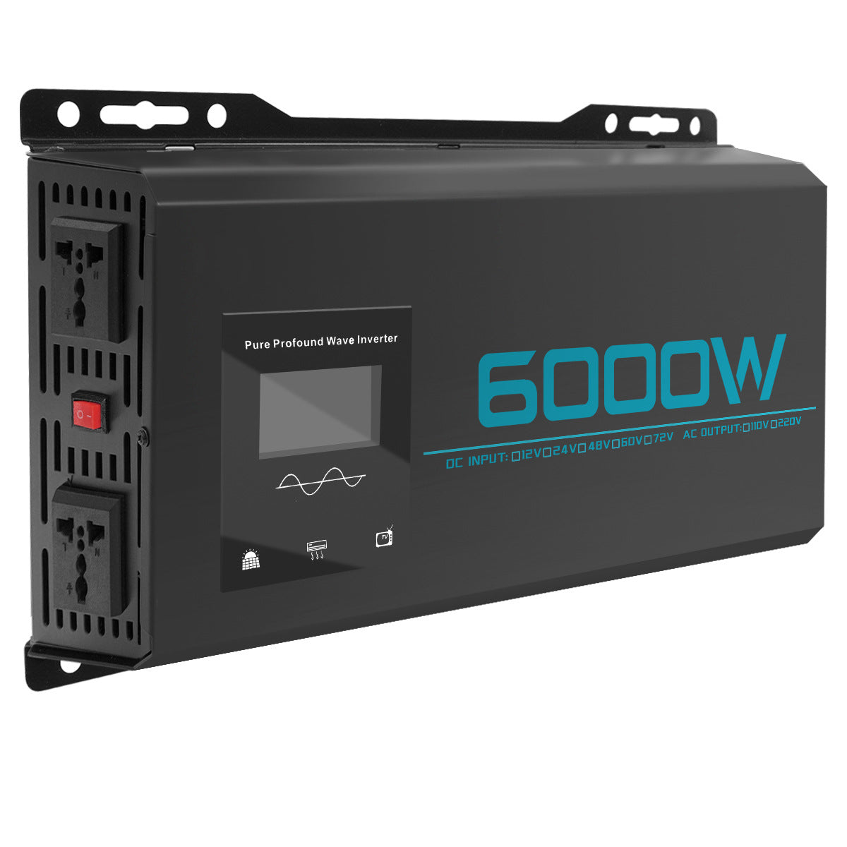 Reiner Sinuswellen-Wechselrichter – 12V & 24V auf 220V Dualspannung | 48V, 60V & 72V auf 220V Dreifachspannung | 5000W/6000W Optionen Ideal für Wohnmobile, Solarbatterien