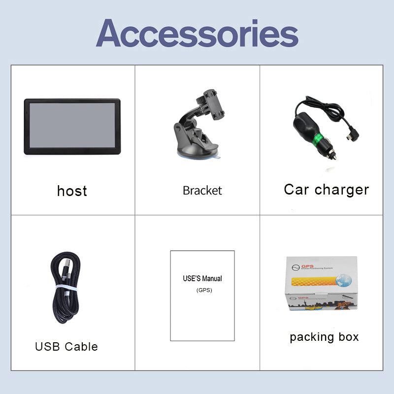 NOEIFEVO Q5 GPS Navigation, 5 Zoll Touchscreen mit Europa-Karten, 8GB 256MB, mehrsprachig, Unterstützung FM, für PKWs/Transporter/LKWs