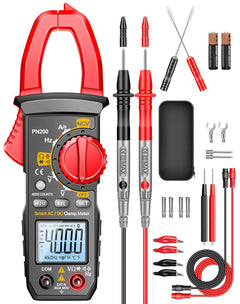 Multimeter Stromzange,4000 Counts TRMS Auto Range Strommesszange mit Wechselstrom/Gleichstrom Strom,Spannung,Widerstand,Kapazität,Durchgang,berührungslose Spannungserkennung Werkzeug