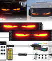 NOEIFEVO Devil Eyes Licht für Autos LED-Augen für LKWs, LED-Anzeige Programmierbare LED-Laufschrift Leuchtschild für Auto, LKW, Text, Graffiti, Smart App, Bluetooth USB 5V