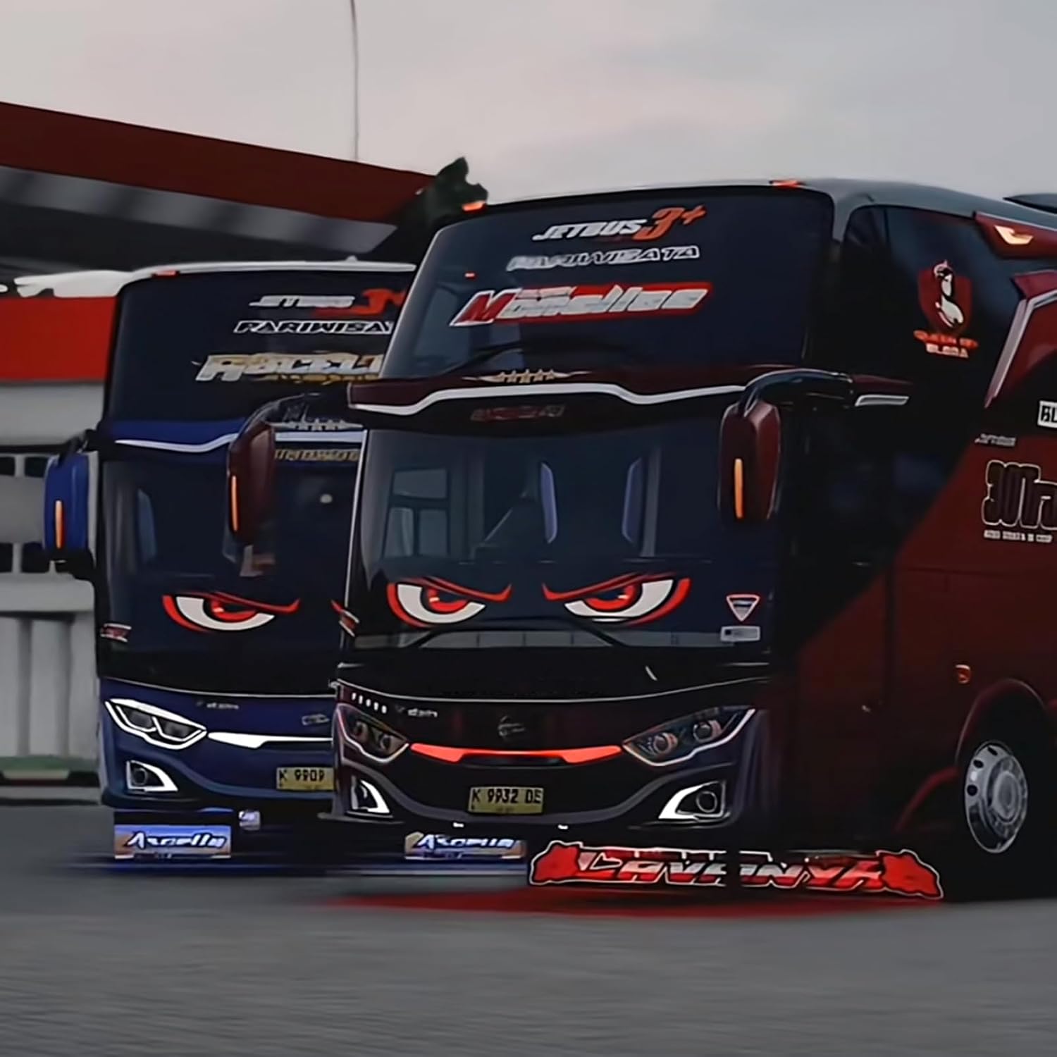 NOEIFEVO Devil Eyes Licht für Autos LED-Augen für LKWs, LED-Anzeige Programmierbare LED-Laufschrift Leuchtschild für Auto, LKW, Text, Graffiti, Smart App, Bluetooth USB 5V