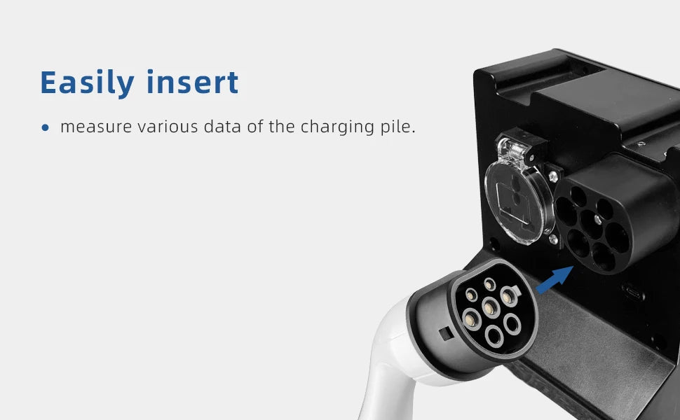 Typ-2 EV-Ladestation Tester mit LED-Anzeige – 32A Kurzzeit-Belastung, S1/S2 Fahrzeugsignal-Simulation, IP54, für EU-Standard-Ladepunkte
