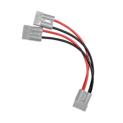 Anderson 120A 1 auf 2 Splitter Y-Typ Adapter, Anderson Stecker Kupferstecker, 8AWG Spezifikation 30cm Kabel, Maximalstrom 50 Ampere, Geeignet für Gabelstapler, Stapler und andere Fahrzeuge
