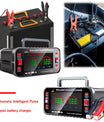 12 10A /24V 5A Vollautomatisches Autobatterie-Ladegerät Intelligentes Puls-Reparatur-Autobatterie-Ladegerät Motorradbatterie