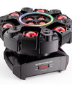 150W 6-armet RGBW beam moving head med halo-effekt, scenelys, DMX512 bikakestråle-stroboskop-effekt, egnet for DJ-fester, bursdagsfeiringer, profesjonell scenebelysning, bar- og KTV-belysning