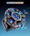 150W 6-armet RGBW beam moving head med halo-effekt, scenelys, DMX512 bikakestråle-stroboskop-effekt, egnet for DJ-fester, bursdagsfeiringer, profesjonell scenebelysning, bar- og KTV-belysning