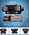 150W 6-armet RGBW beam moving head med halo-effekt, scenelys, DMX512 bikakestråle-stroboskop-effekt, egnet for DJ-fester, bursdagsfeiringer, profesjonell scenebelysning, bar- og KTV-belysning