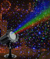 Stjerne-laserprojektor for utendørs bruk, RGB bevegelig stjerneregn, vanntett, hage- og festdekorasjon med fjernkontroll