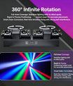 80W Disco Party Lichtanlage, RGBW LED Moving Head Scheinwerfer mit zwei beweglichen Köpfen, Fernbedienung, DMX512-DJ-Equipment, Bühnenbeleuchtung für Events, Clubs und Weihnachten