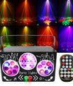DJ Disco párty osvetlenie, RGBW 4-v-1 laserové svetlo so špeciálnymi efektmi a vzormi, s DMX512 zvukovým ovládaním, pódiové osvetlenie pre DJ kluby, párty, KTV, bary, podujatia, show a festivalové párty
