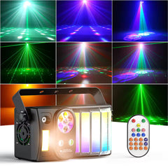 40W LED párty svetlo, Bee's Eye 5 v 1 efektové svetlo, RGB stroboskopický svetelný projektor s rôznymi vzormi na pódiové osvetlenie pre DJ-ov, diskotéky, párty a svadby