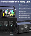 80W párty svetlo 6-v-1, LED pódiový reflektor s efektom včelieho oka, RGBW lúčové efekty so stroboskopom pre DJ, diskotéky, párty, svadby a tanec