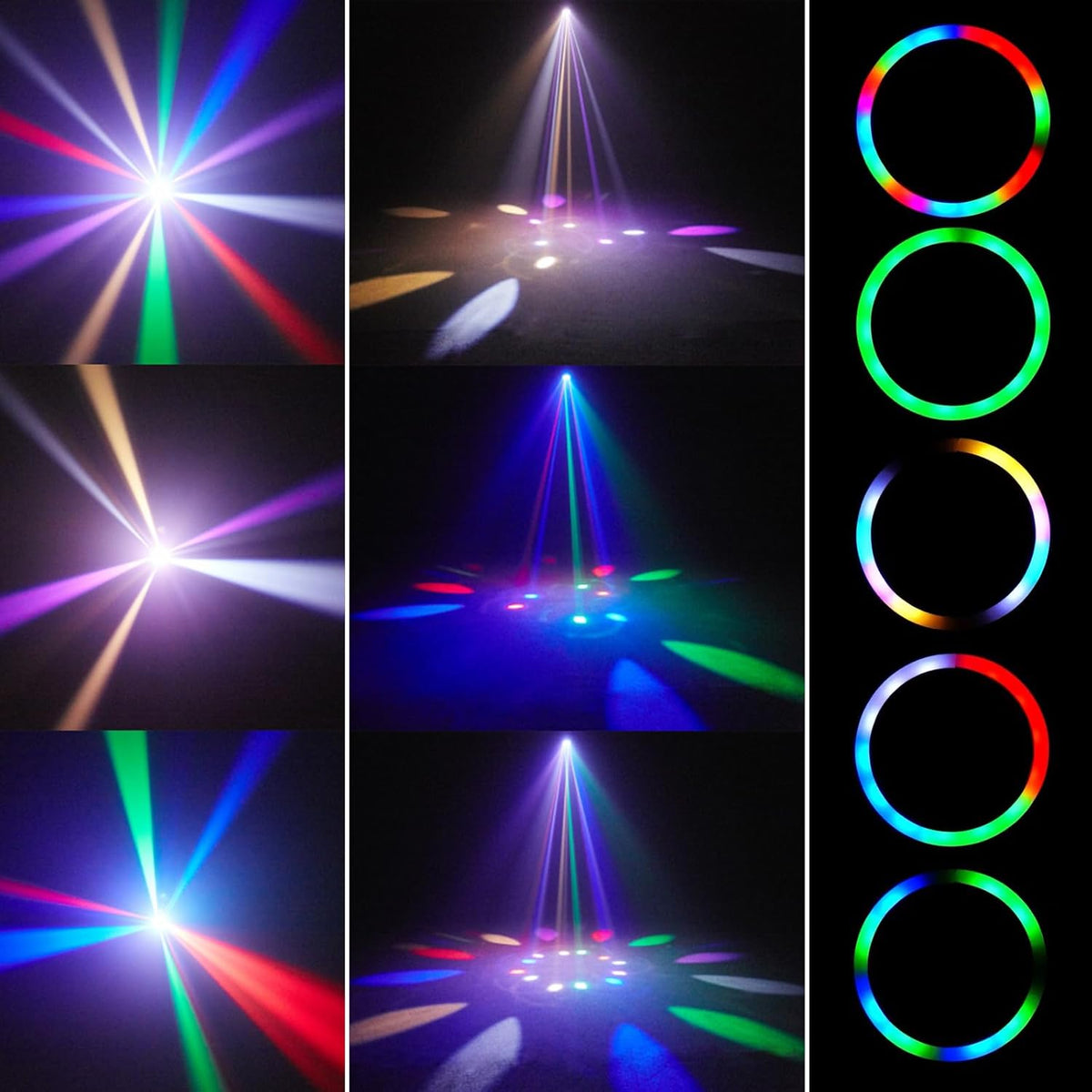 Mini 30W párty svetlo Moving Head RGB DMX512, ovládanie hudbou, stroboskop, pódiový reflektor pre DJ, disco párty a Vianoce