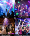 Mini 30W párty svetlo Moving Head RGB DMX512, ovládanie hudbou, stroboskop, pódiový reflektor pre DJ, disco párty a Vianoce