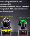 Mini 30W párty svetlo Moving Head RGB DMX512, ovládanie hudbou, stroboskop, pódiový reflektor pre DJ, disco párty a Vianoce