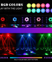 100W stroboskopický pódiový reflektor s včelím okom, 4-v-1 RGBW LED efektové svetlo, DMX512 DJ svetelný efekt pre diskotéky, párty, koncerty a nočné kluby