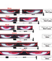 NOEIFEVO Devil Eyes Licht für Autos – LED-Augen für Lkw, Programmierbares LED-Display mit Lauftext, Personalisierbares Leuchtschild für Autos & Lkw – Text, Graffiti, Smart App