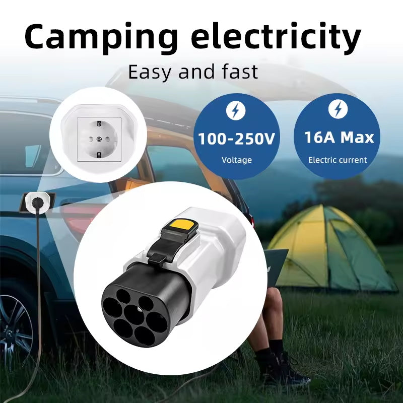 NOEIFEVO V2L-Entladeadapter für Elektrofahrzeuge mit GBT-Ladeanschluss, GBT-zu-Schuko-Steckdose-Entladeadapter für chinesische Fahrzeuge ZEEKR BYD