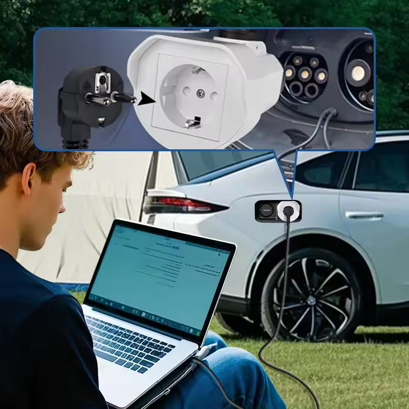 NOEIFEVO V2L-Entladeadapter für Elektrofahrzeuge mit GBT-Ladeanschluss, GBT-zu-Schuko-Steckdose-Entladeadapter für chinesische Fahrzeuge ZEEKR BYD