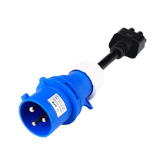 CEE32A 1-Phasen-Blau-Stromadapter, kompatibel mit Tesla Model X, S, Y und Gen 2 EV-Ladegerät
