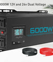 Reiner Sinuswellen-Wechselrichter – 12V & 24V auf 220V Dualspannung | 48V, 60V & 72V auf 220V Dreifachspannung | 5000W/6000W Optionen Ideal für Wohnmobile, Solarbatterien