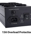 Prise filtrante avec suppression du bruit, protection contre les surcharges, affichage de la tension et amplificateur audio, prise européenne
