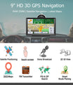 NOEIFEVO XT90 GPS Navigation, 9 Zoll Touchscreen mit Europa-Karten, 8GB 256MB, mehrsprachig, Unterstützung FM, für PKWs/Transporter/LKWs