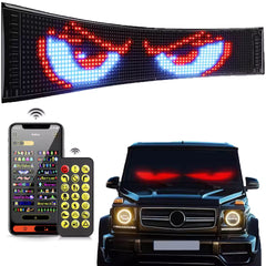 NOEIFEVO Licht für Autos LED-Augen für LKWs, LED-Anzeige Programmierbare LED-Laufschrift Leuchtschild für Auto, LKW, Text, Graffiti, Einzigartiges Fahrzeugemblem-Licht