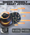 NOEIFEVO S500-7 elektrický invalidní vozík 13 kg s joystickem, 400W motor, vyjímatelná lithium baterie, elektromagnetická brzda, nosnost 100 kg, na cesty i každodenní použití