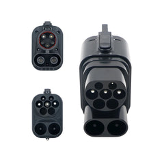 Noeifevo CCS2 auf CCS1 EV Ladegerät Adapter, CCS2 auf CCS1 EV Ladegerät Adapter, 350A 350kW DC AC 1000V Adapter für Elektrofahrzeuge, verwenden Sie den CCS2 Typ 2 Ladegerät, um ein CCS1 Typ 1 Elektrofahrzeug zu laden