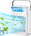 Mobile Klimaanlage, 700 ml Mini-Klimaanlage, tragbare mobile Klimaanlage mit USB 4 in 1, mit 2/4/6 Stunden-Timer, 3 Geschwindigkeiten und 2 Nebelmodi, 7 Farben, Mini-Luftkühler für Zuhause, Büro