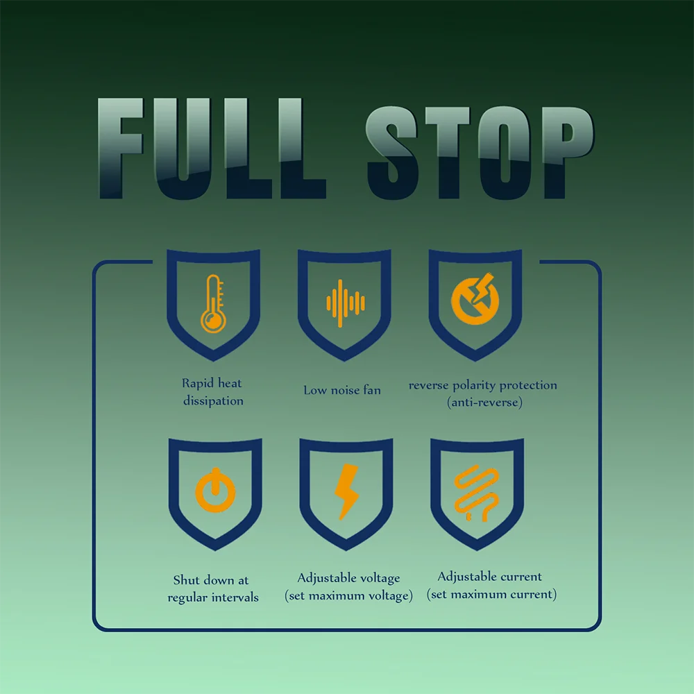 NOEIFEVO 0-60V 1-50A Universal Ladegerät, Gleichstromladegerät, Ladegerät für Lithium-LiFePO4-Akkus, Ladegerät für Bleiakkus, geeignet für alle Akkus mit einer Ladespannung von bis zu 60 V